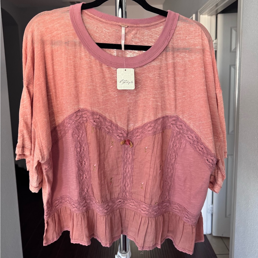 Free People Fall in Love Corset Tee